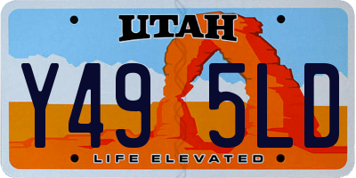 UT license plate Y495LD