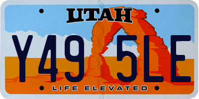UT license plate Y495LE