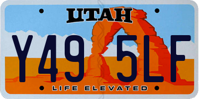 UT license plate Y495LF