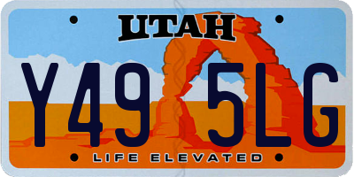 UT license plate Y495LG