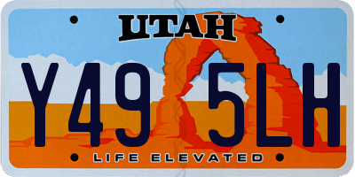 UT license plate Y495LH
