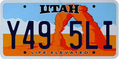 UT license plate Y495LI