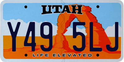 UT license plate Y495LJ