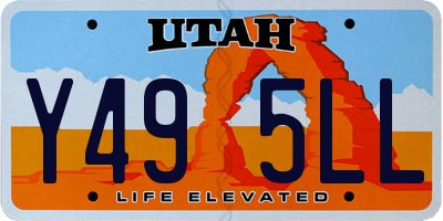 UT license plate Y495LL