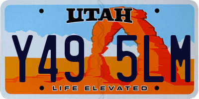 UT license plate Y495LM