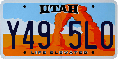 UT license plate Y495LO