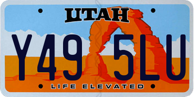 UT license plate Y495LU
