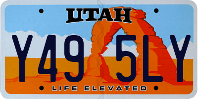 UT license plate Y495LY