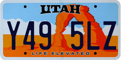 UT license plate Y495LZ