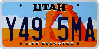 UT license plate Y495MA