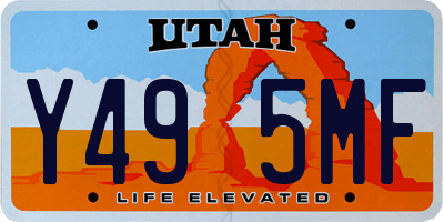 UT license plate Y495MF