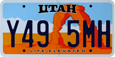 UT license plate Y495MH