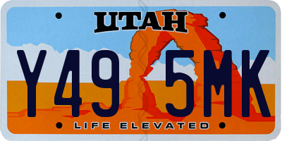 UT license plate Y495MK