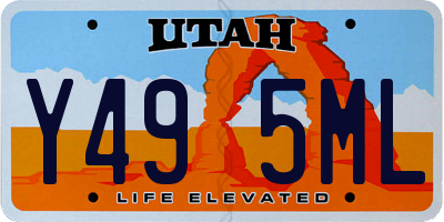 UT license plate Y495ML