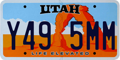 UT license plate Y495MM