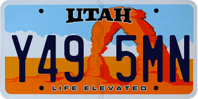 UT license plate Y495MN