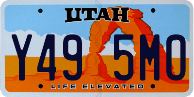 UT license plate Y495MO