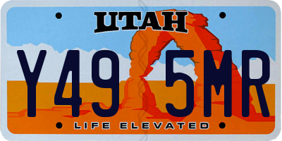 UT license plate Y495MR