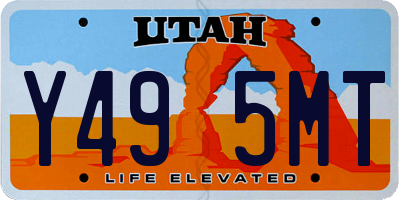 UT license plate Y495MT