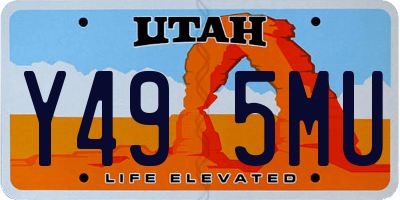 UT license plate Y495MU