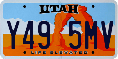 UT license plate Y495MV