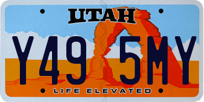 UT license plate Y495MY