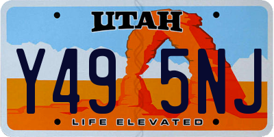 UT license plate Y495NJ
