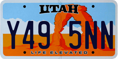 UT license plate Y495NN
