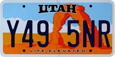 UT license plate Y495NR