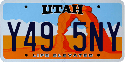 UT license plate Y495NY
