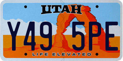 UT license plate Y495PE