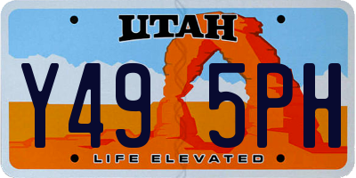 UT license plate Y495PH
