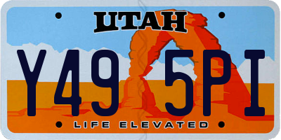 UT license plate Y495PI