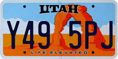UT license plate Y495PJ