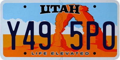 UT license plate Y495PO