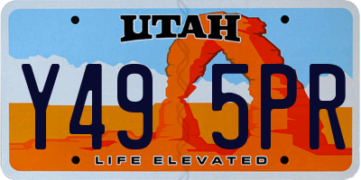 UT license plate Y495PR
