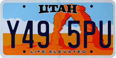 UT license plate Y495PU