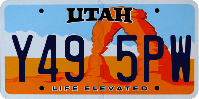 UT license plate Y495PW