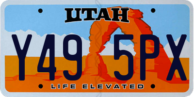 UT license plate Y495PX