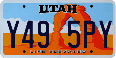 UT license plate Y495PY