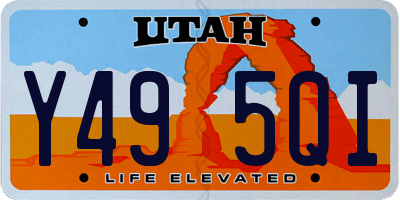 UT license plate Y495QI