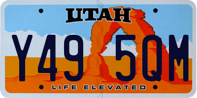 UT license plate Y495QM