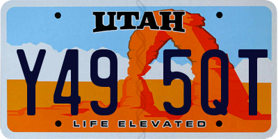 UT license plate Y495QT
