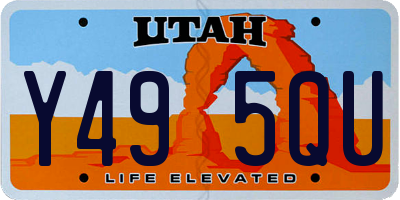 UT license plate Y495QU
