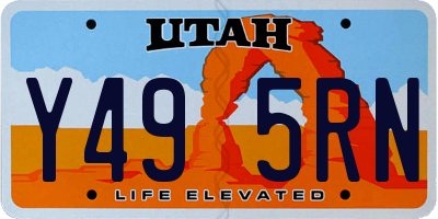 UT license plate Y495RN