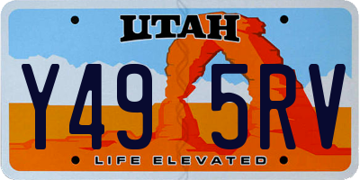 UT license plate Y495RV
