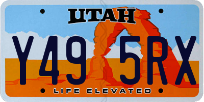UT license plate Y495RX