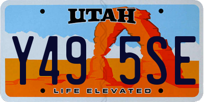 UT license plate Y495SE
