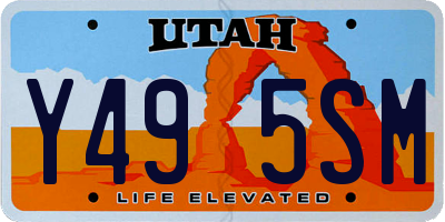 UT license plate Y495SM