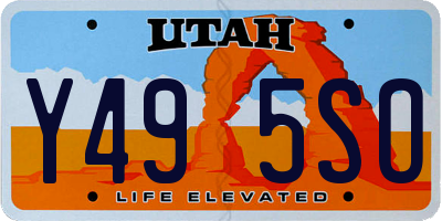 UT license plate Y495SO